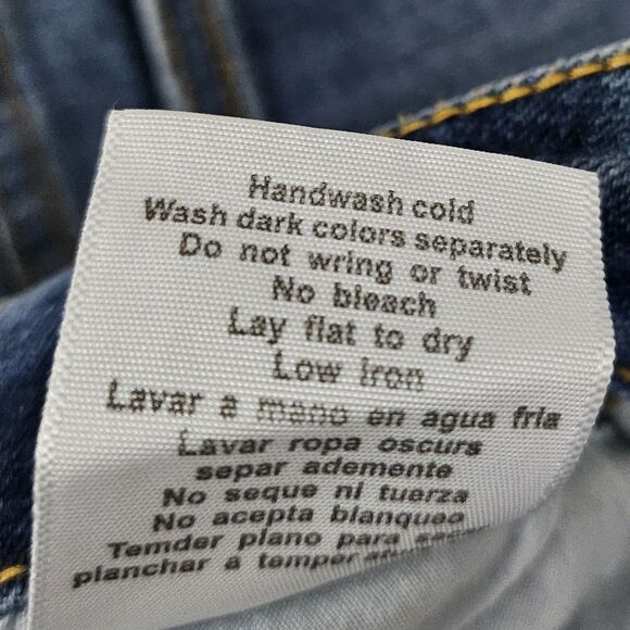 Judy Blue Jeans Womens 28 Blue Relaxed Fit‎ Mid Rise Dark Wash Stretch Straight - Picture 7 of 11